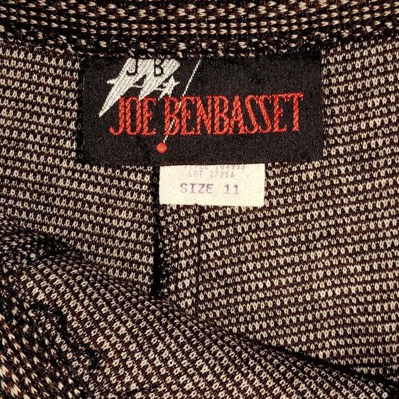 Women's 2 pc suit with Pants sz L Black White print Vintage/Retro NWT Zip Jacket - Picture 10 of 11